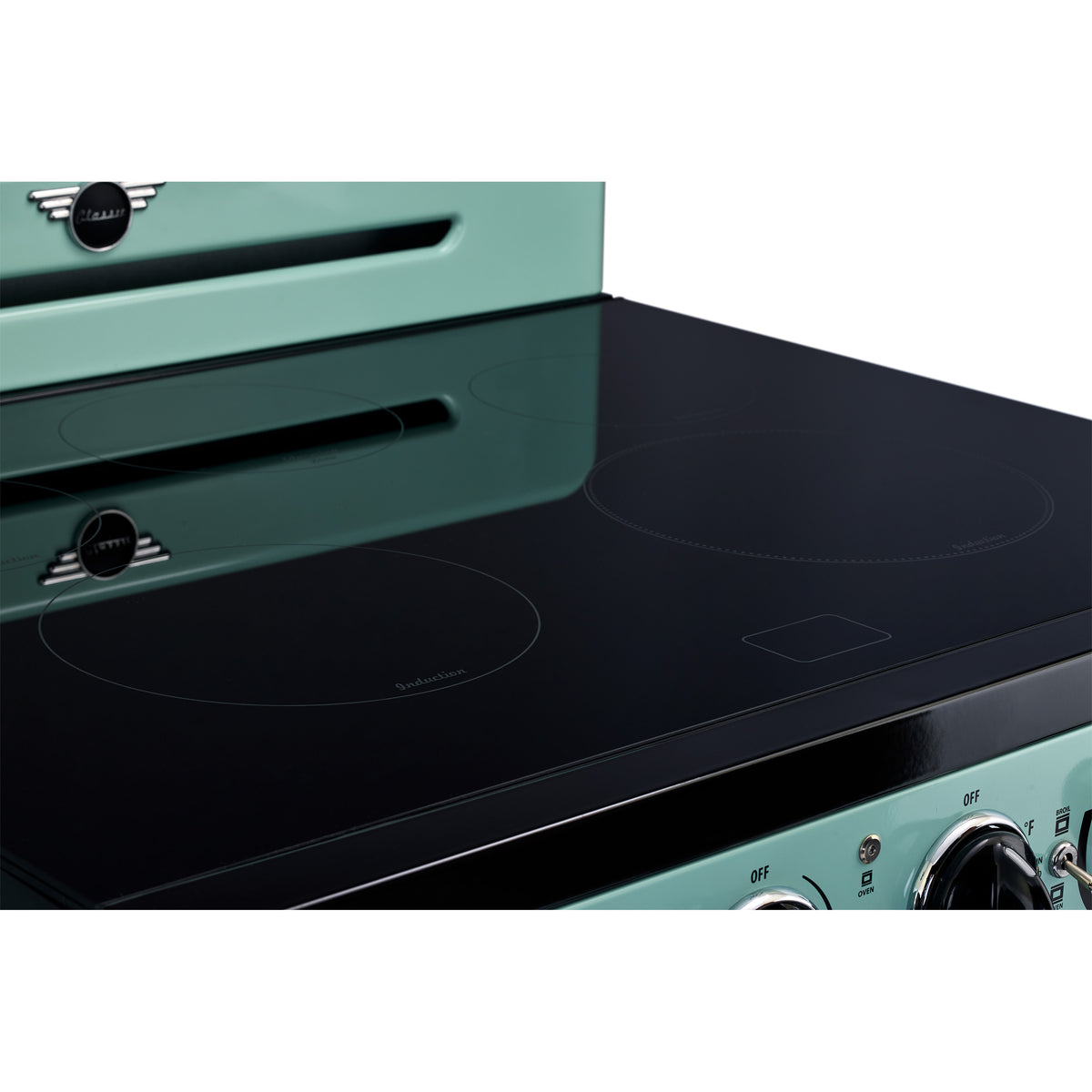 Unique 30' Classic Retro Induction Range Ocean Mist Turquoise