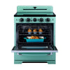 Unique 30' Classic Retro Induction Range Ocean Mist Turquoise