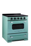 Unique 30' Classic Retro Induction Range Ocean Mist Turquoise