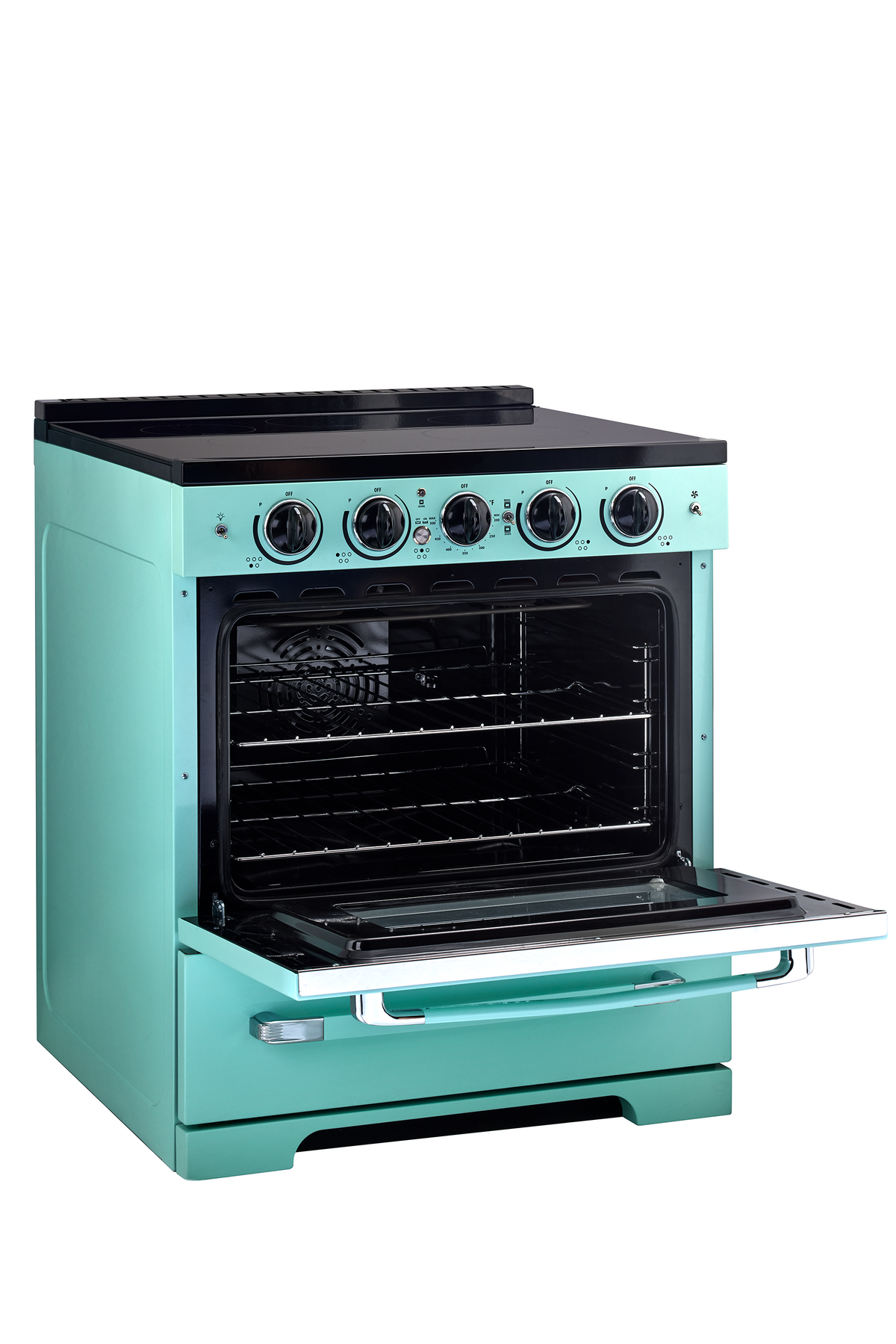 Unique 30' Classic Retro Induction Range Ocean Mist Turquoise