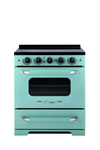 Unique 30' Classic Retro Induction Range Ocean Mist Turquoise