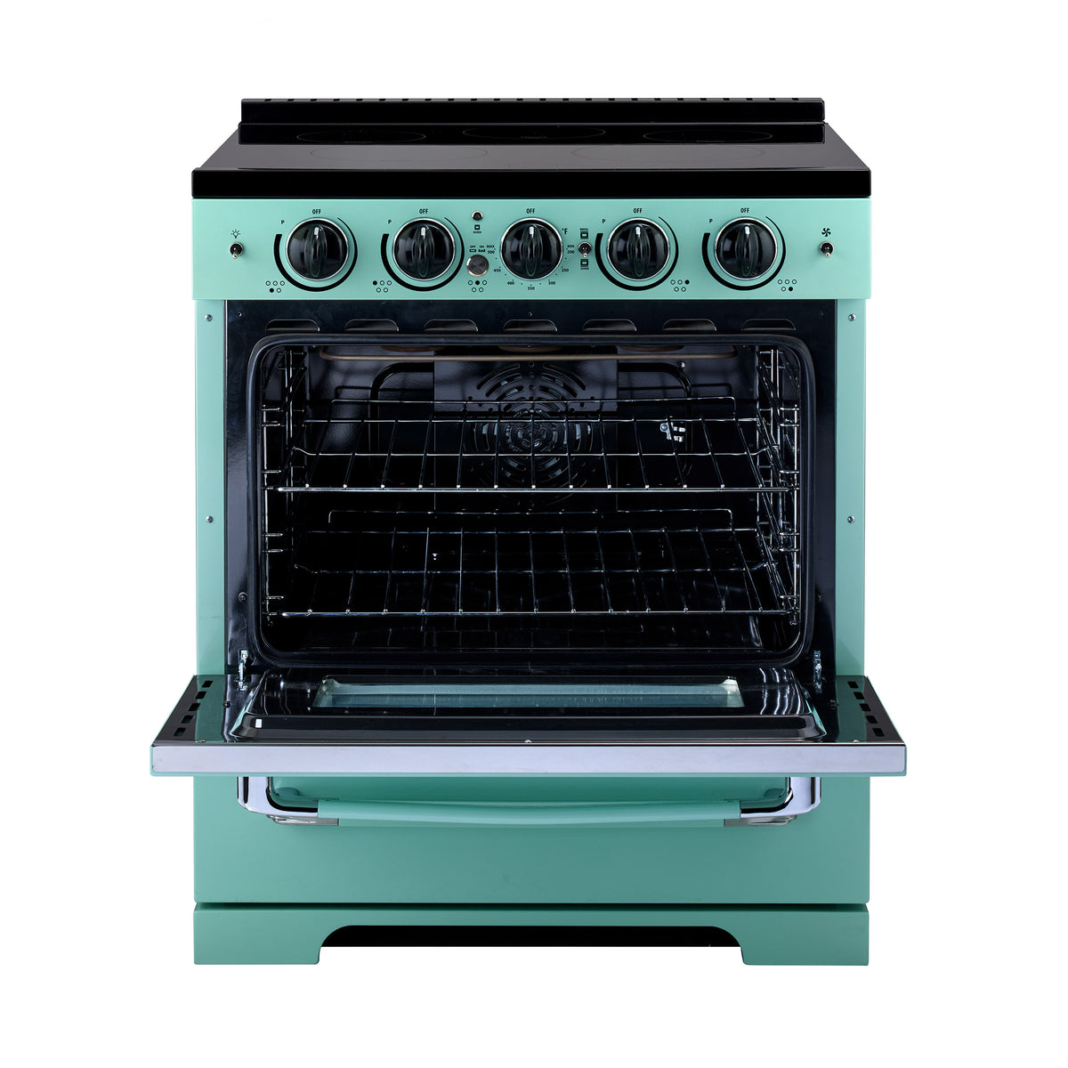 Unique 30' Classic Retro Induction Range Ocean Mist Turquoise