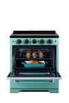 Unique 30' Classic Retro Induction Range Ocean Mist Turquoise