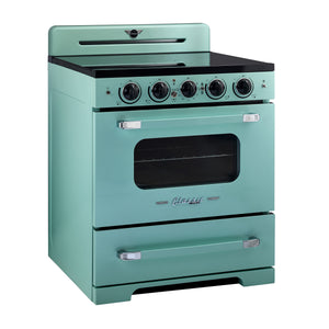 Unique 30' Classic Retro Induction Range Ocean Mist Turquoise