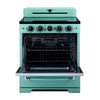 Unique 30' Classic Retro Induction Range Ocean Mist Turquoise