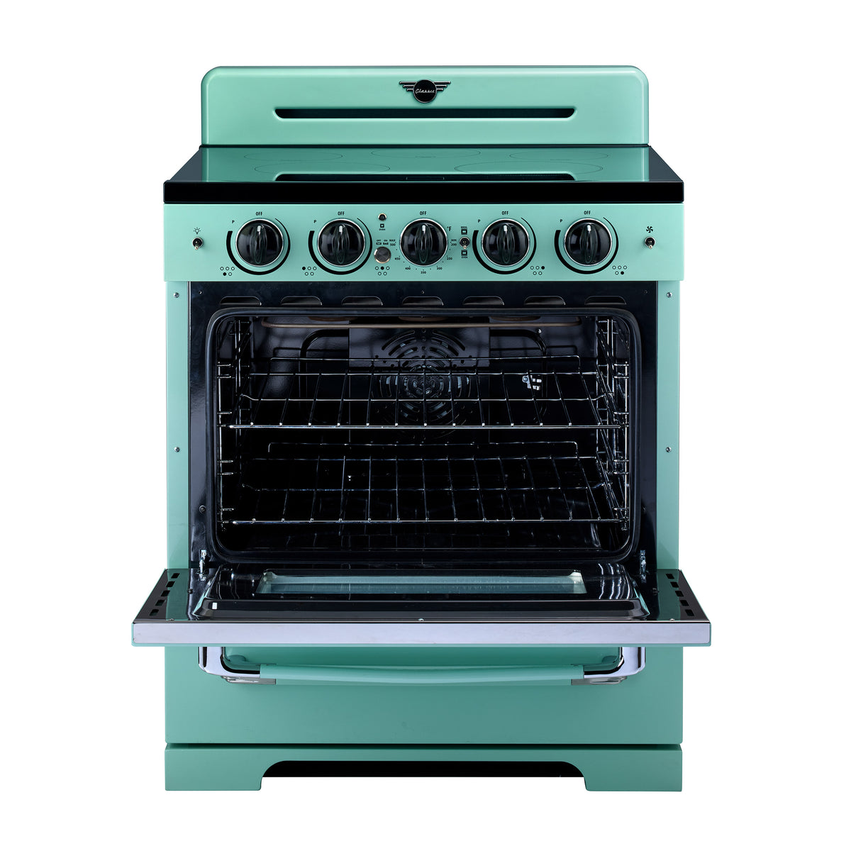 Unique 30' Classic Retro Induction Range Ocean Mist Turquoise