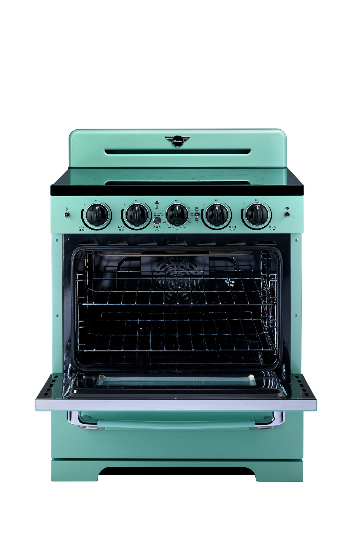 Unique 30' Classic Retro Induction Range Ocean Mist Turquoise