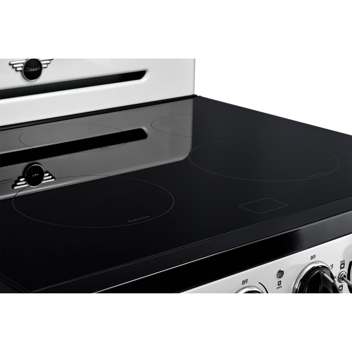 Unique 30' Classic Retro Induction Range Marshmallow White