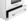 Unique 30' Classic Retro Induction Range Marshmallow White