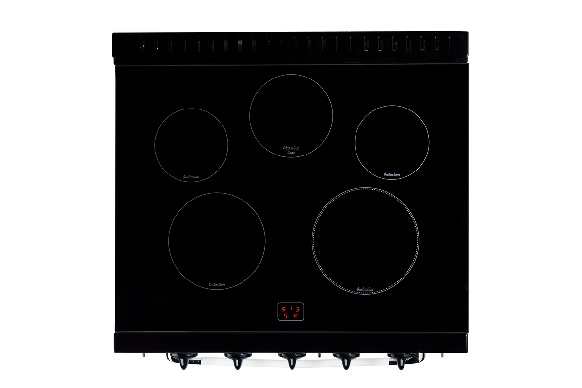 Unique 30' Classic Retro Induction Range Marshmallow White