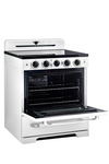 Unique 30' Classic Retro Induction Range Marshmallow White