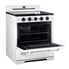 Unique 30' Classic Retro Induction Range Marshmallow White