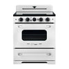 Unique 30' Classic Retro Induction Range Marshmallow White