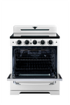 Unique 30' Classic Retro Induction Range Marshmallow White