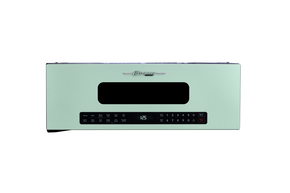 Unique 30' Classic Retro Over-the-Range Microwave, Mint Green