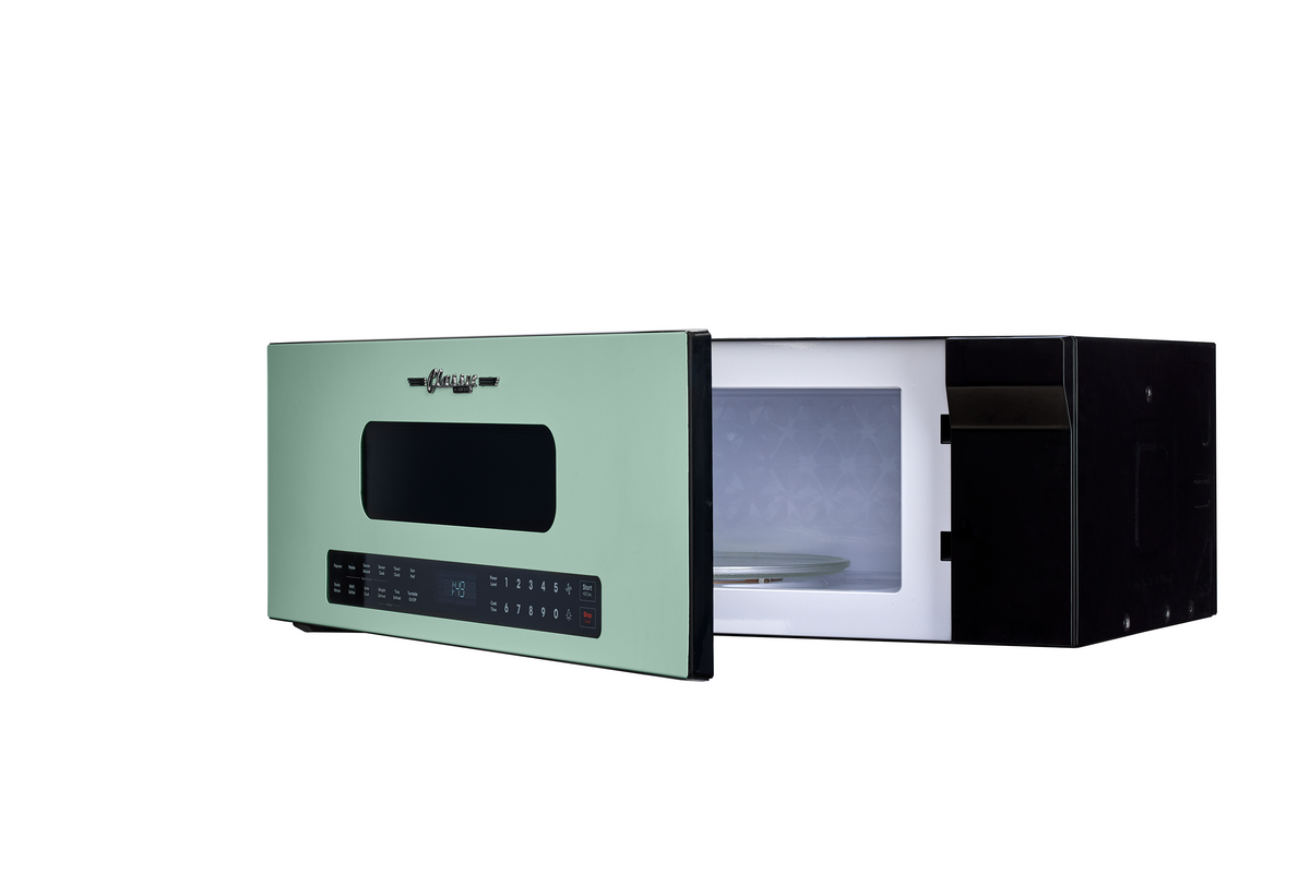 Unique 30' Classic Retro Over-the-Range Microwave, Mint Green