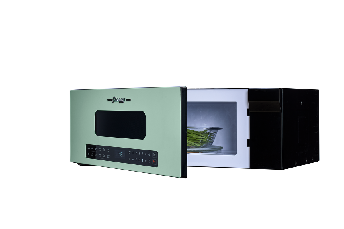 Unique 30' Classic Retro Over-the-Range Microwave, Mint Green