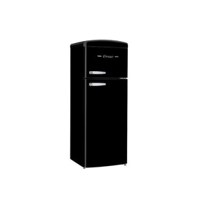 Classic Retro 7.5 cu.ft. Top Mount Refrigerator in Midnight Black
