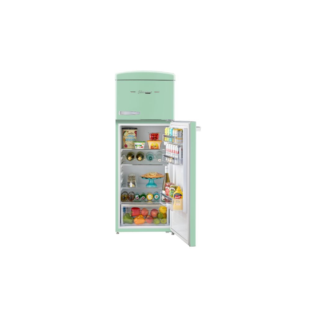 Classic Retro 7.5 cu.ft. Top Mount Refrigerator in Summer Mint