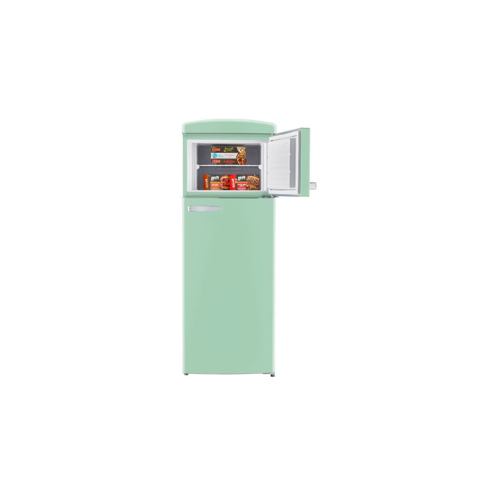Classic Retro 7.5 cu.ft. Top Mount Refrigerator in Summer Mint Green