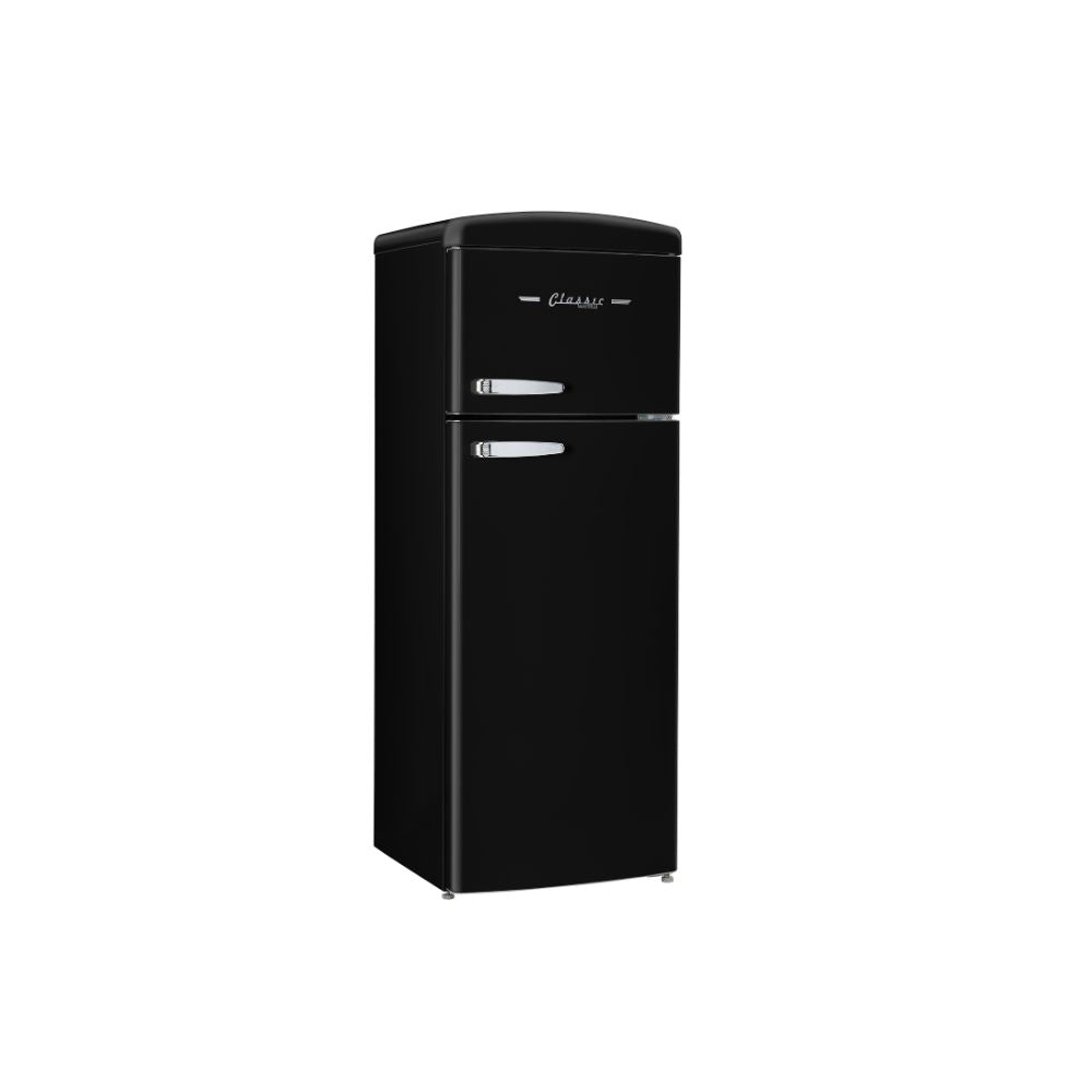 Classic Retro 7.5 cu.ft. Top Mount Refrigerator in Matte Black