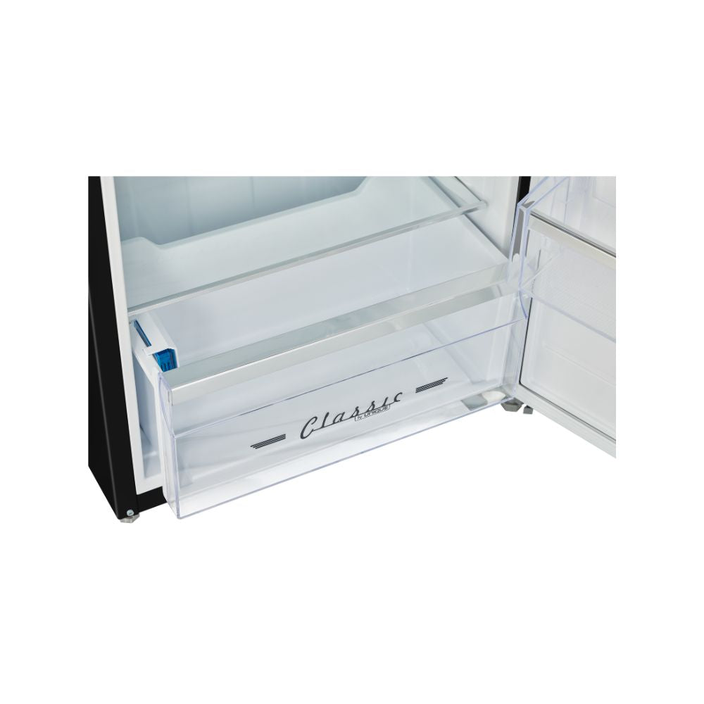 Classic Retro 7.5 cu.ft. Top Mount Refrigerator in Matte Black