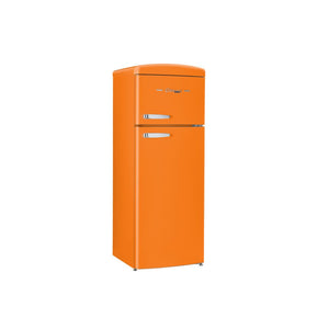 Classic Retro 7.5 cu.ft. Top Mount Refrigerator in  Creamsicle Orange