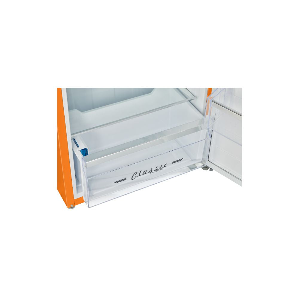 Classic Retro 7.5 cu.ft. Top Mount Refrigerator in  Creamsicle Orange