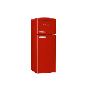 Classic Retro 7.5 cu.ft. Top Mount Refrigerator in Candy Apple Red