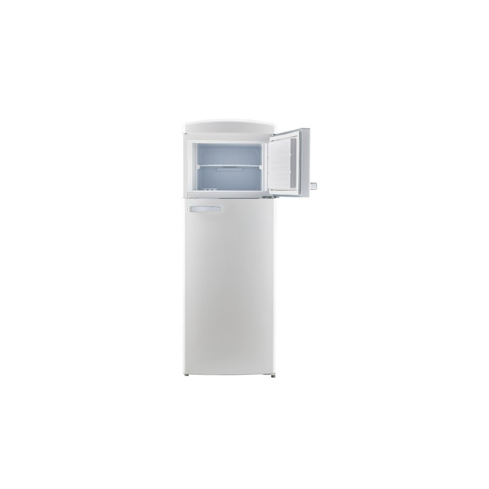 Classic Retro 7.5 cu ft Top Mount Refrigerator In Marshmellow