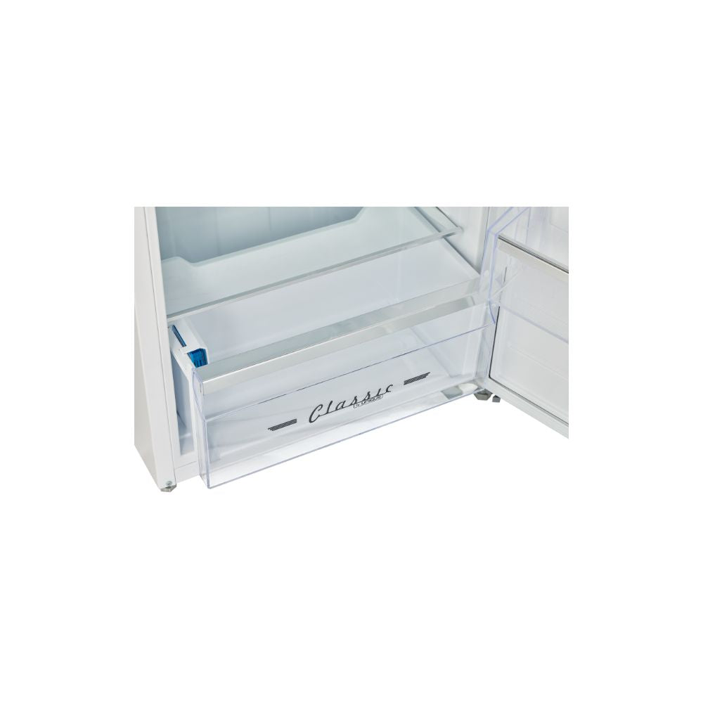 Classic Retro 7.5 cu ft Top Mount Refrigerator In Marshmellow
