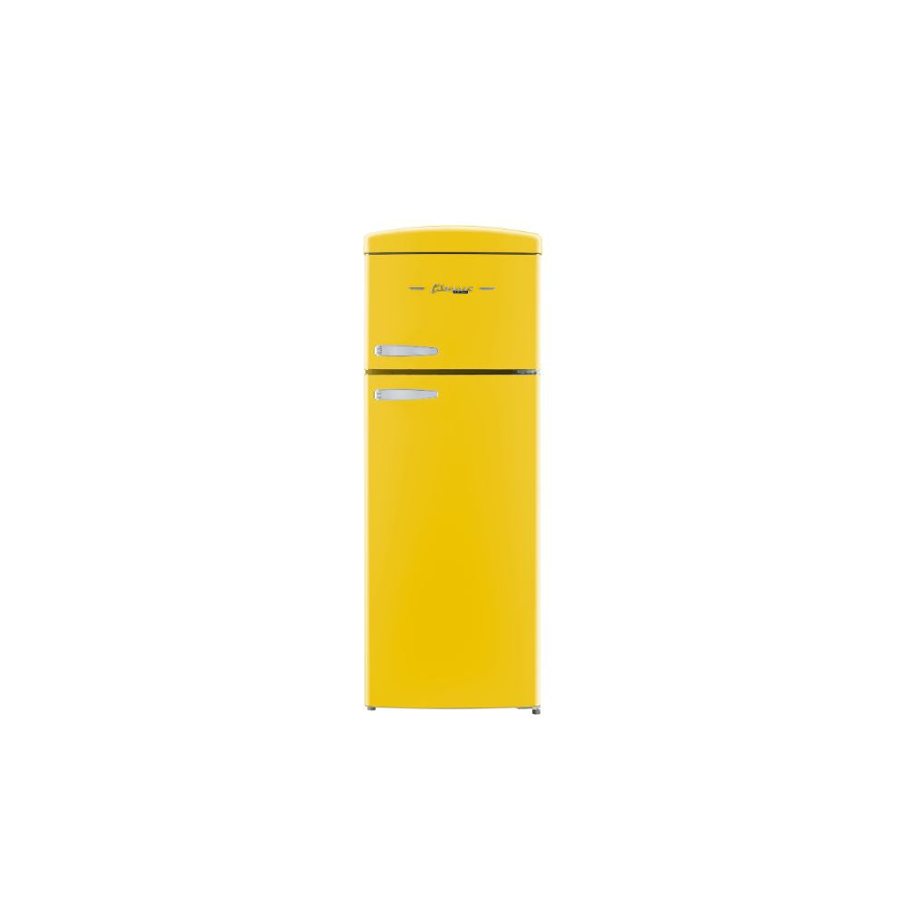 Classic Retro 7.5 cu.ft. Top Mount Refrigerator in Canary Yellow