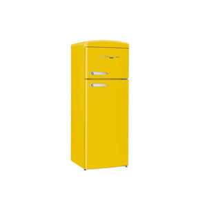 Classic Retro 7.5 cu.ft. Top Mount Refrigerator in Canary Yellow