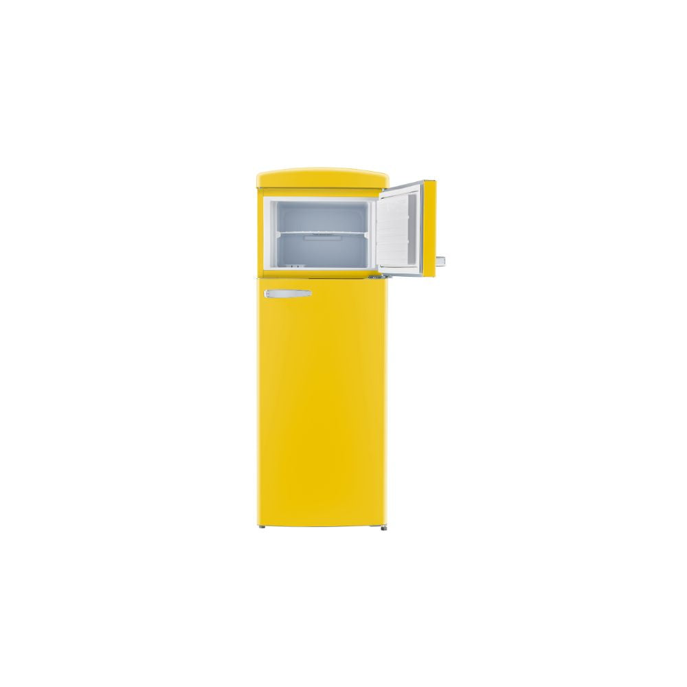 Classic Retro 7.5 cu.ft. Top Mount Refrigerator in Canary Yellow