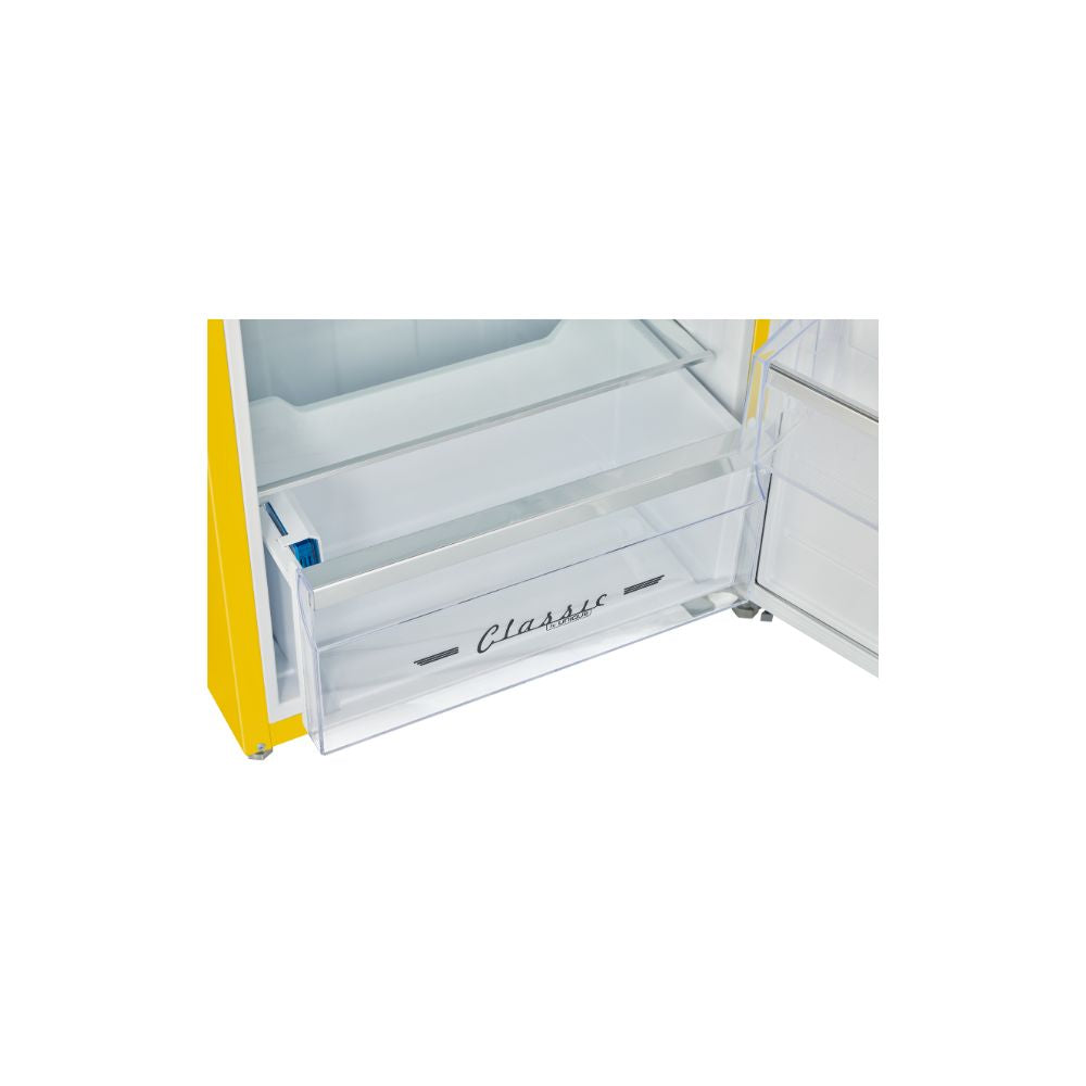 Classic Retro 7.5 cu.ft. Top Mount Refrigerator in Canary Yellow
