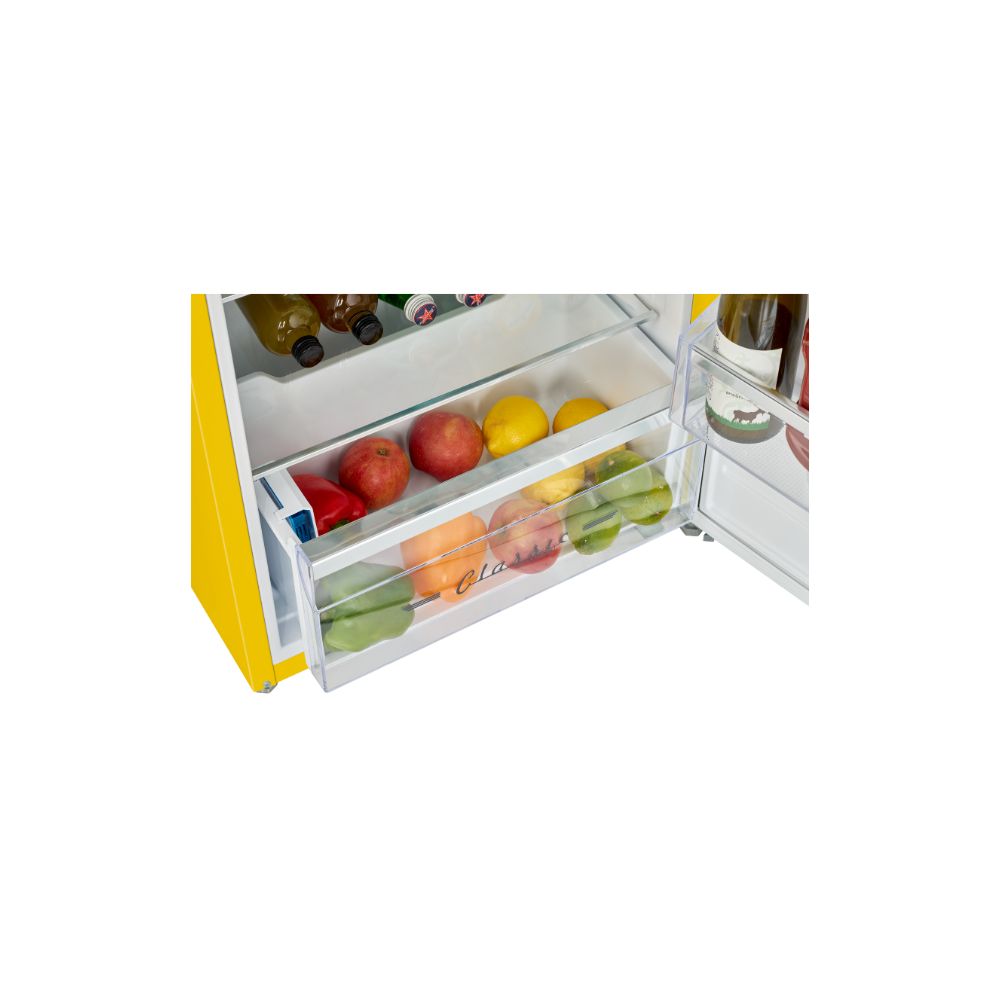Classic Retro 7.5 cu.ft. Top Mount Refrigerator in Canary Yellow
