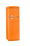 Unique 310L Creamsicle Orange Top Mount Refrigerator