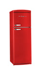 Unique 310L Candy Apple Red Top Mount Refrigerator