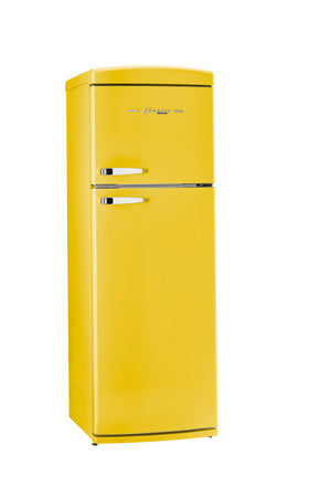 Unique 310L Canary Yellow Top Mount Refrigerator
