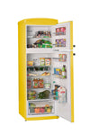 Unique 310L Canary Yellow Top Mount Refrigerator
