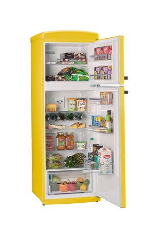 Unique 310L Canary Yellow Top Mount Refrigerator