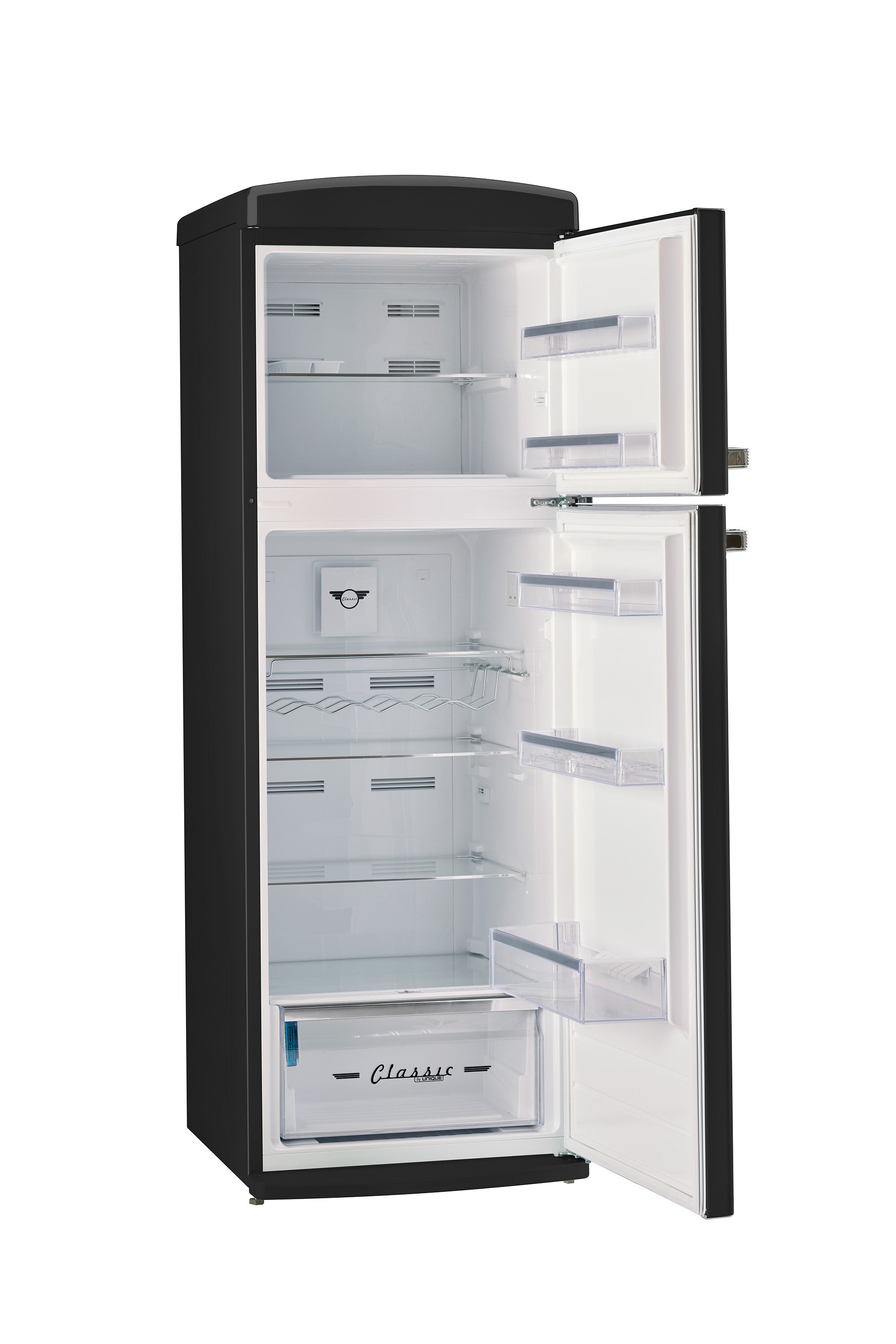 Unique 310L Midnight Black Top Mount Refrigerator – Unique Appliances