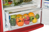 Unique 310L Candy Apple Red Top Mount Refrigerator