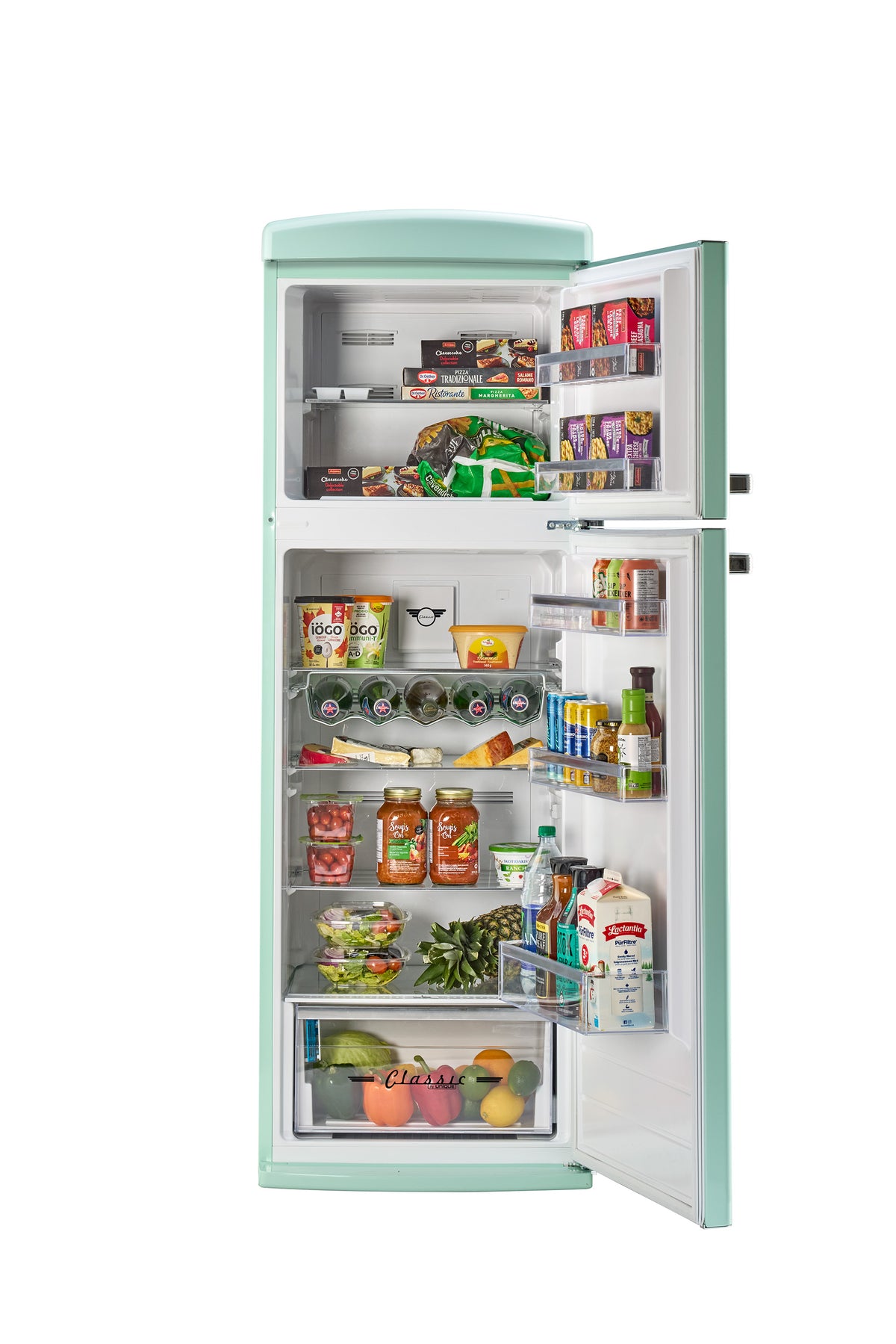 Unique 310L Summer Mint Green Top Mount Refrigerator