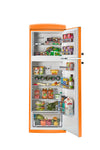 Unique 310L Creamsicle Orange Top Mount Refrigerator