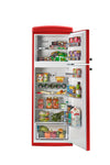 Unique 310L Candy Apple Red Top Mount Refrigerator