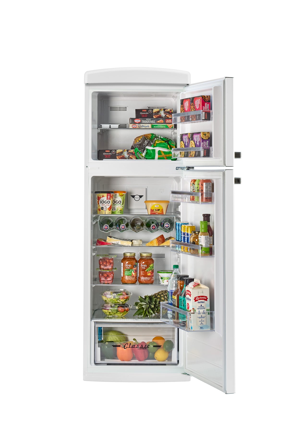 Unique 310L Marshmallow White Top Mount Refrigerator