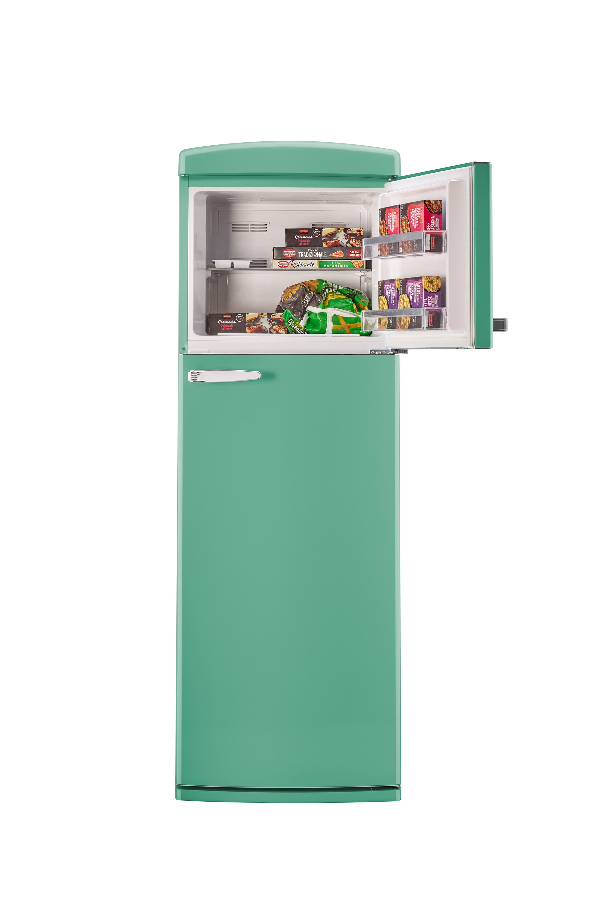 Unique 310L Ocean Mist Turquoise Top Mount Refrigerator – Unique