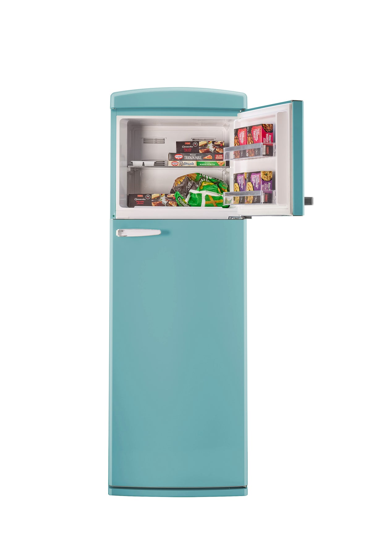 Unique 310L Ocean Mist Turquoise Top Mount Refrigerator