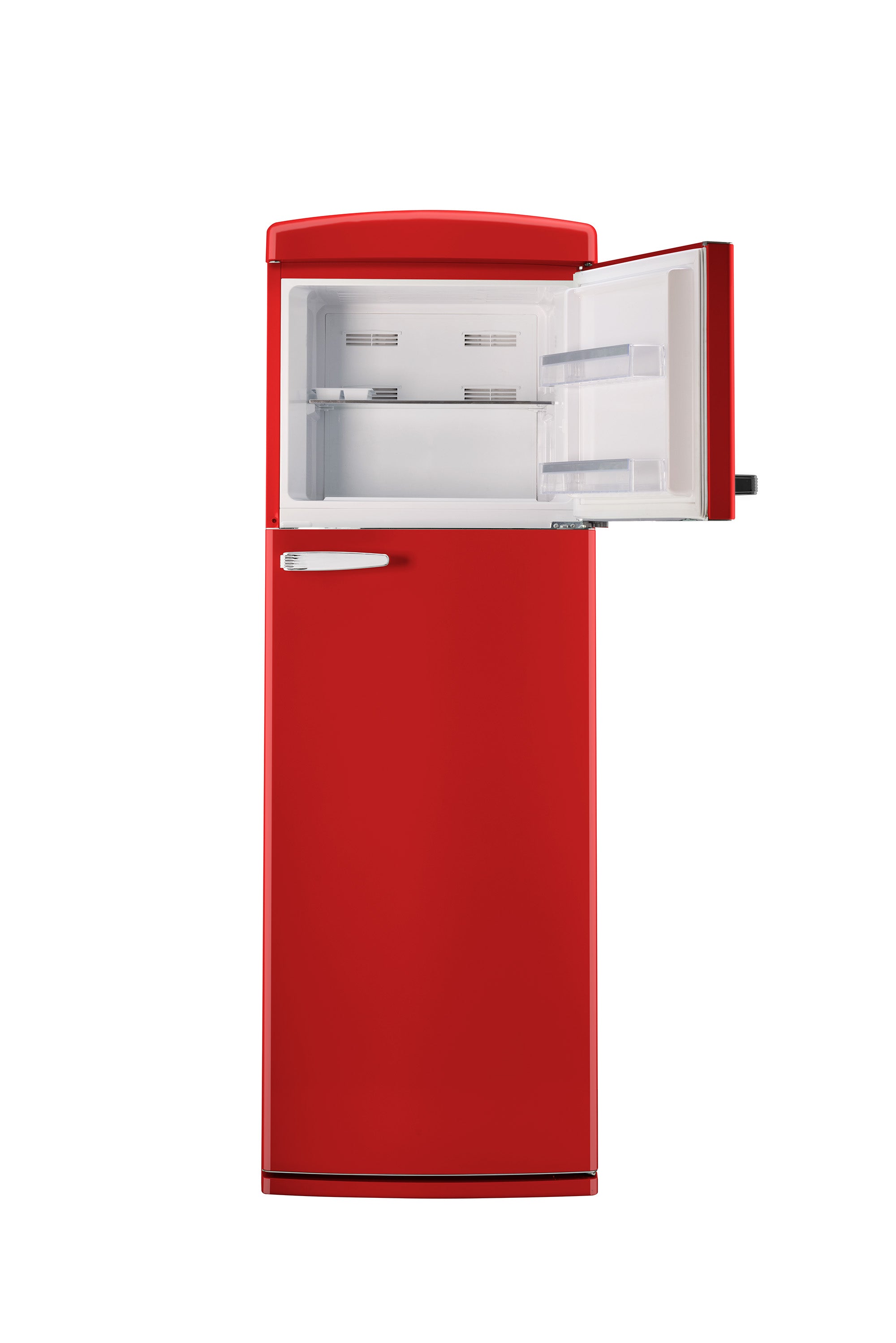 エンジェルフィンガーレッド Unique 310L Candy Apple Red Top Mount Refrigerator – Unique Appliances